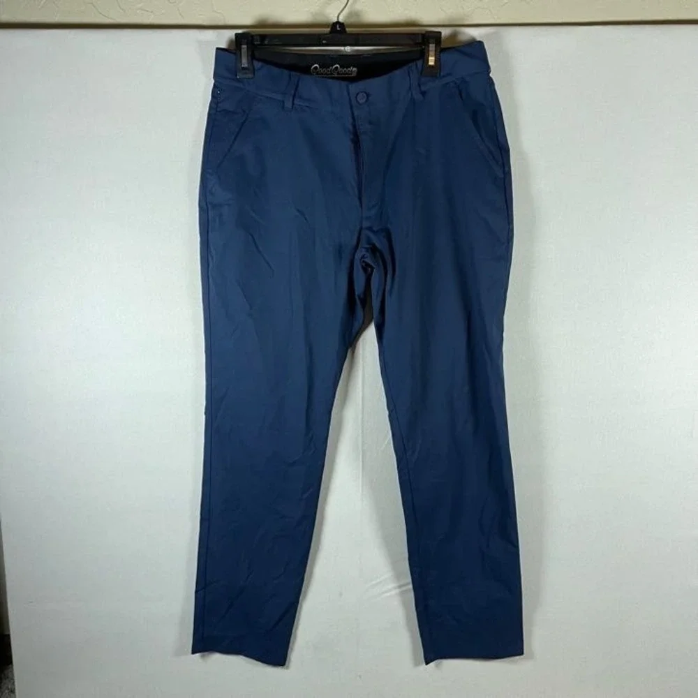 Good Good Golf Mens Performance Club Golf Pants Blue Stretch Tapered‎ - Size 32